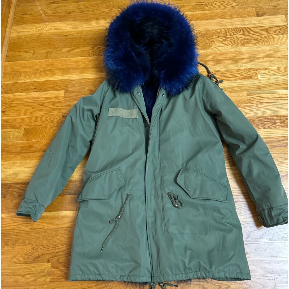 Women's Parka Fox Fur Lined Coat Jacket Outwear Winter